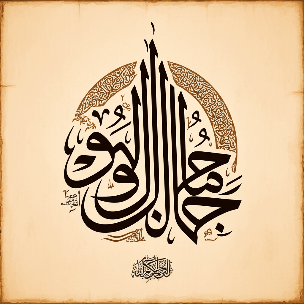 Arabic Calligraphy of the Shahada - لا إله إلا الله محمد رسول الله